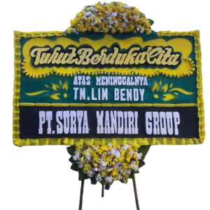 Bunga Papan Elegan - Cocok untuk ucapan selamat dan belasungkawa. Desain minimalis dengan bunga segar pilihan.