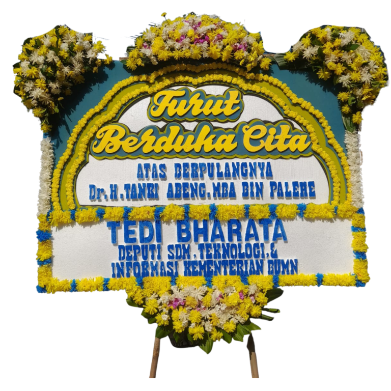 Bunga Papan Elegan dengan desain minimalis ini cocok untuk berbagai acara seperti ucapan selamat atau belasungkawa. Dibuat dengan bunga segar pilihan yang dirangkai secara profesional untuk memberikan kesan yang sopan dan berkesan. Ranga kuat, kokoh, dan elegan. Bisa custom untuk penulisan nama, ucapan, dan warna sesuai keinginan Anda.