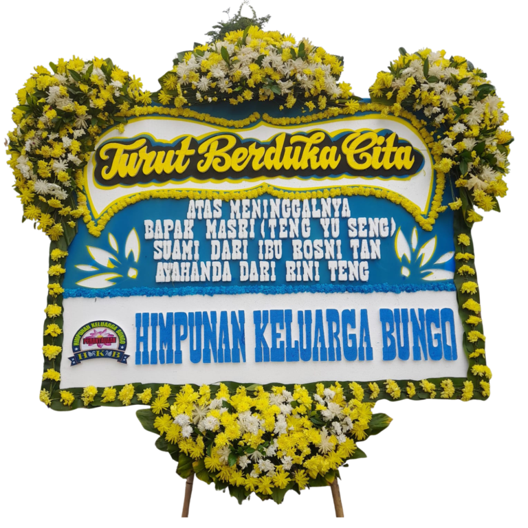 Bunga Papan Elegan dengan desain minimalis ini cocok untuk berbagai acara seperti ucapan selamat atau belasungkawa. Dibuat dengan bunga segar pilihan yang dirangkai secara profesional untuk memberikan kesan yang sopan dan berkesan. Ranga kuat, kokoh, dan elegan. Bisa custom untuk penulisan nama, ucapan, dan warna sesuai keinginan Anda.